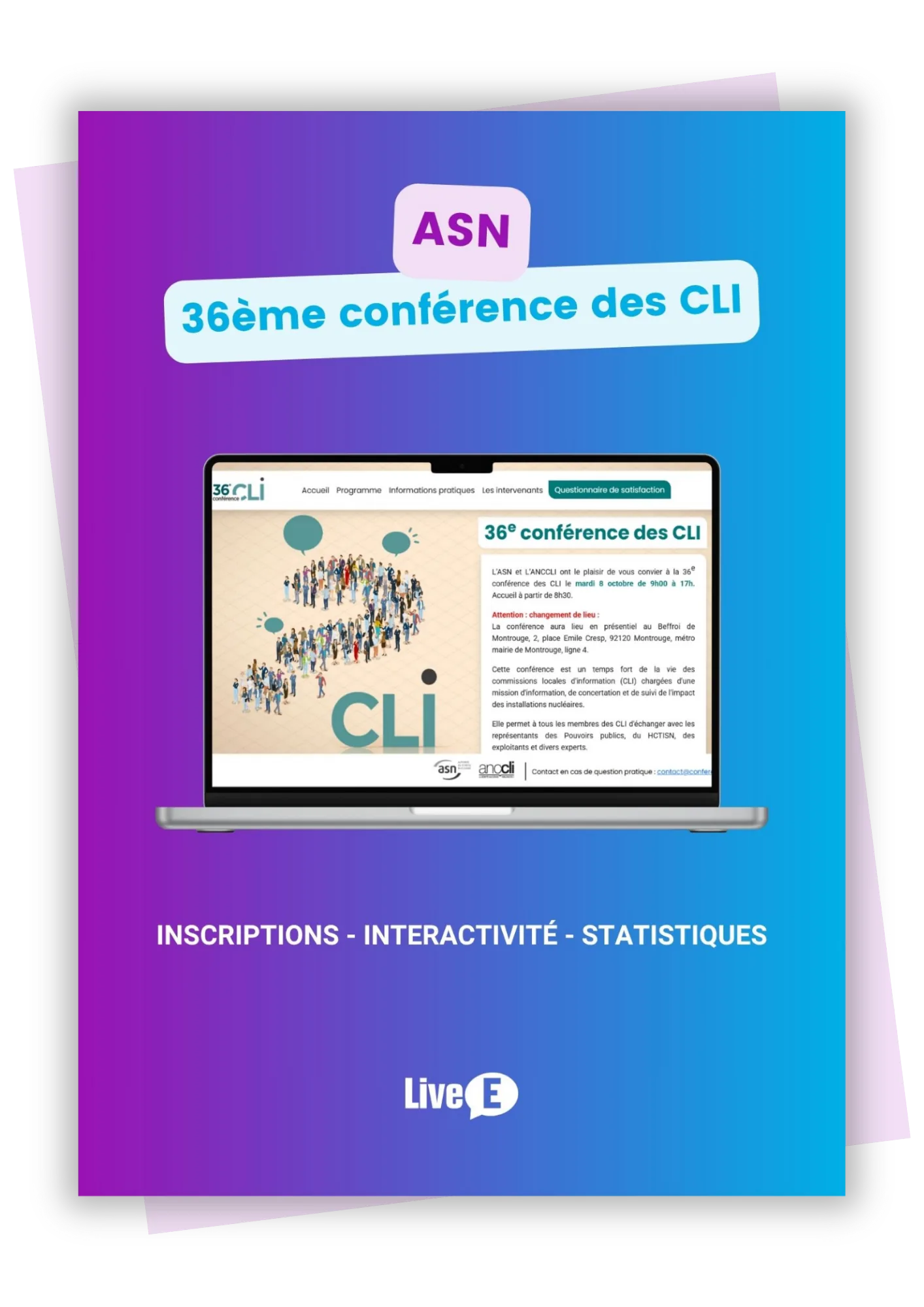 Cas client LiveE pour la 36e conférence des CLI de l'ASN
