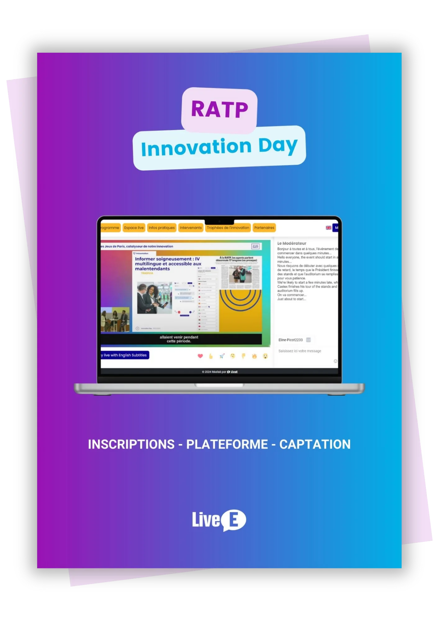 Cas client LiveE pour l'Innovation Day de la RATP